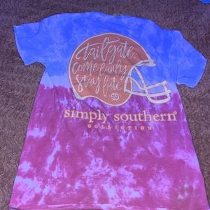 Simply Southern football small T shirt.